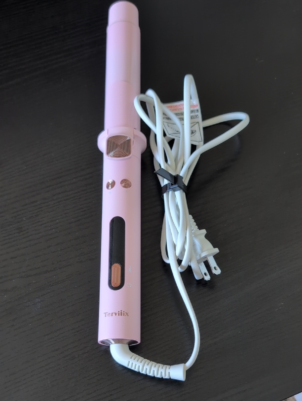 Terviiix Beach Waver Rotating Curling Iron - Pastel Pink